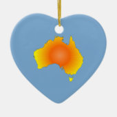 Sunny Australia Map Keramisch Ornament (Voorkant)