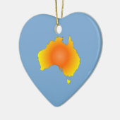 Sunny Australia Map Keramisch Ornament (Links)
