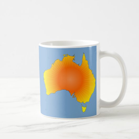 Sunny Australia Map Koffiemok (Rechts)