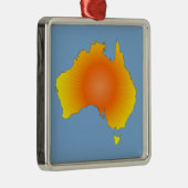 Sunny Australia Map Metalen Ornament (Rechts)