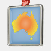 Sunny Australia Map Metalen Ornament (Links)