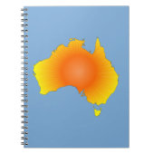 Sunny Australia Map Notitieboek (Voorkant)