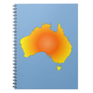 Sunny Australia Map Notitieboek