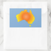 Sunny Australia Map Rechthoekige Sticker (Tas)
