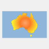 Sunny Australia Map Rechthoekige Sticker (Voorkant)