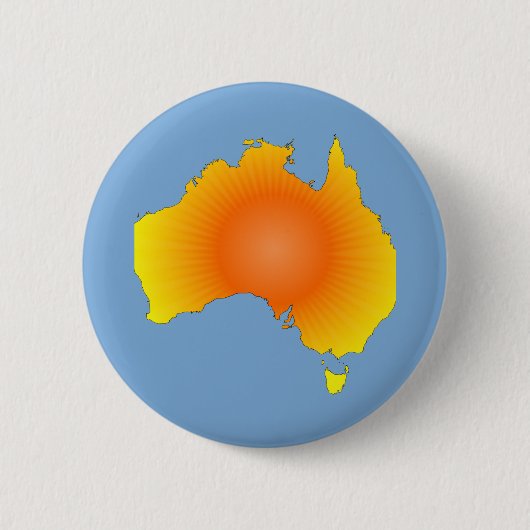 Sunny Australia Map Ronde Button 5,7 Cm (Voorkant)