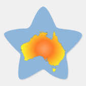 Sunny Australia Map Ster Sticker (Voorkant)