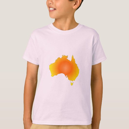 Sunny Australia Map T-shirt (Voorkant)