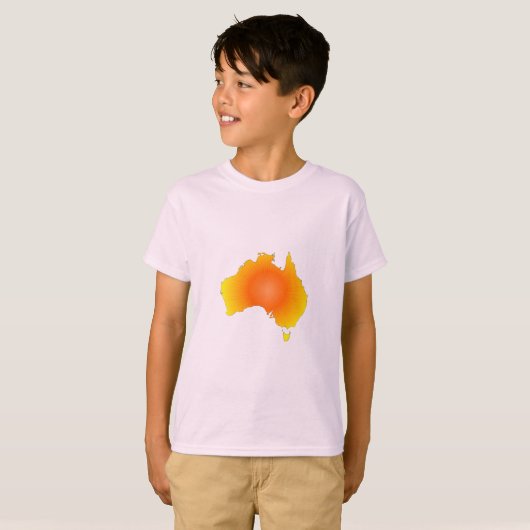 Sunny Australia Map T-shirt (Voorkant volledig)