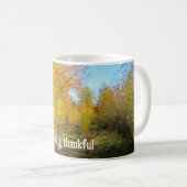 Sunny Autumn Forest - Gepersonaliseerde Thanksgivi Koffiemok (Voorkant rechts)