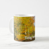 Sunny Autumn Forest - Gepersonaliseerde Thanksgivi Koffiemok (Voorkant links)