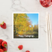 Sunny Autumn Forest - Gepersonaliseerde Thanksgivi Servet (Insitu)