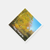 Sunny Autumn Forest - Gepersonaliseerde Thanksgivi Servet (Hoek)