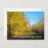 Sunny Autumn Forest - Personalised Briefkaart (Voorkant / Achterkant)