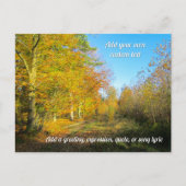 Sunny Autumn Forest - Personalised Briefkaart (Voorkant)