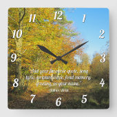 Sunny Autumn Walk - Aangepast Vierkante Klok