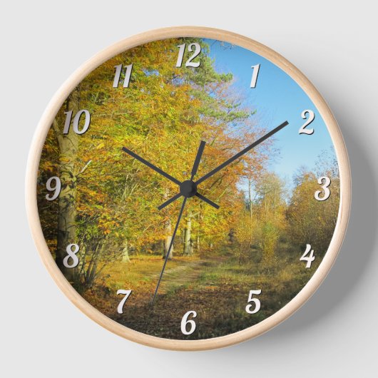 Sunny Autumn Walk - Aangepaste ronde muur (Voorkant)
