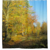 Sunny Autumn Walk - Gepersonaliseerd Douchegordijn (Voorkant)