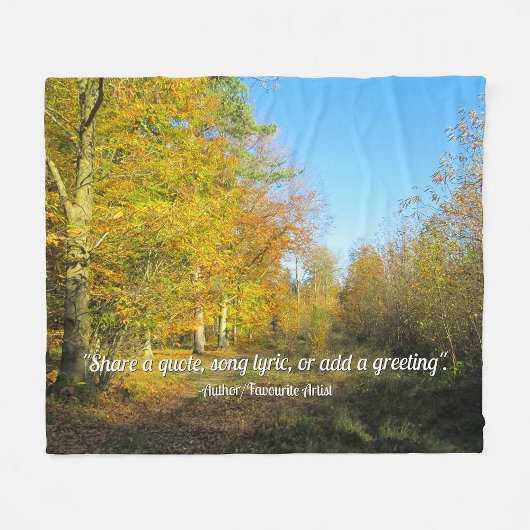 Sunny Autumn Walk - Gepersonaliseerd Fleece Deken