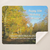 Sunny Autumn Walk - Gepersonaliseerd Sherpa Deken