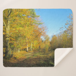 Sunny Autumn Walk - Gepersonaliseerd Sherpa Deken
