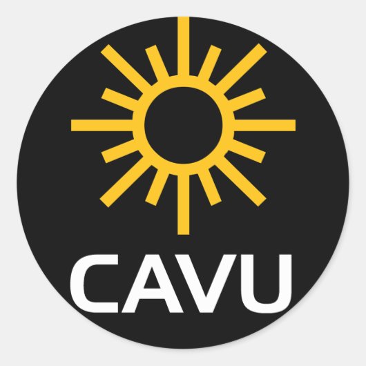 Sunny Aviation Lingo CAVU Ronde Sticker (Voorkant)