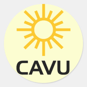 Sunny Aviation Lingo CAVU Ronde Sticker