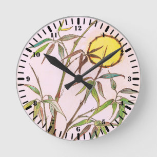 Sunny Bamboo Ronde Klok