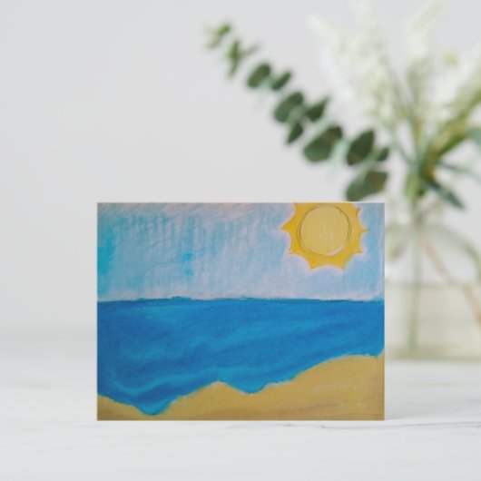 Sunny Beach Briefkaart (Staand voorkant)