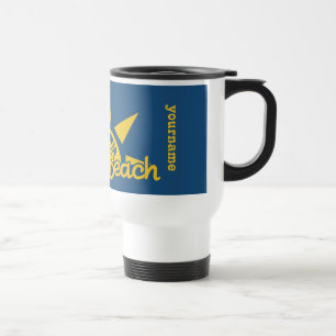 Sunny Beach BULGARIA aangepaste monogram & kleur m Reisbeker
