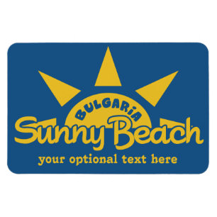 Sunny Beach BULGARIA aangepaste tekst & kleurenmag Magneet
