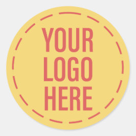 Sunny Beach geel thema merk Logo Ronde Sticker