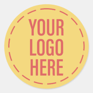 Sunny Beach geel thema merk Logo Ronde Sticker