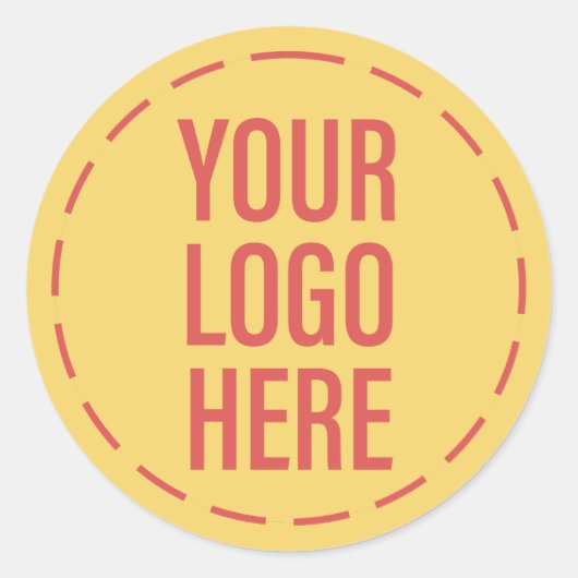 Sunny Beach geel thema merk Logo Ronde Sticker (Voorkant)