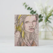 Sunny Beach Girl Briefkaart (Staand voorkant)