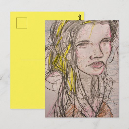 Sunny Beach Girl Briefkaart (Voorkant / Achterkant)