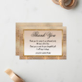 Sunny Beach & Gold Confetti Retirement Bedankt Notitiekaartje (Voorkant / Achterkant in situ)