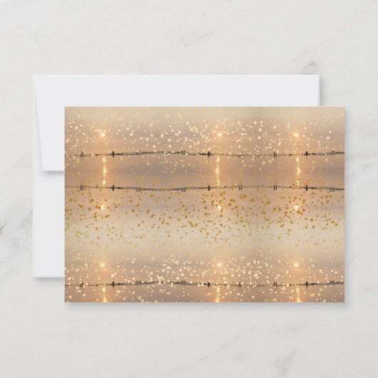 Sunny Beach & Gold Confetti Retirement Bedankt Notitiekaartje (Achterkant)