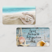 Sunny Beach Scene op een Sjabloon Visitekaartje (Voorkant / Achterkant)