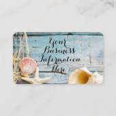 Sunny Beach Scene op een Sjabloon Visitekaartje (Achterkant)