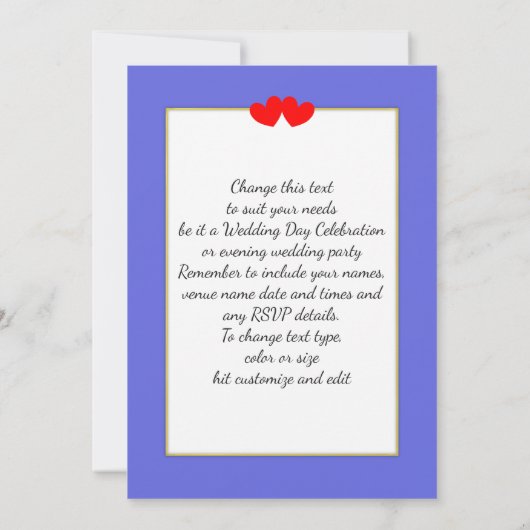 Sunny Beach Scene Post Wedding Reception Party Kaart (Achterkant)