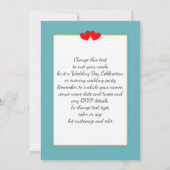 Sunny Beach Scene Post Wedding Reception Party Kaart (Achterkant)