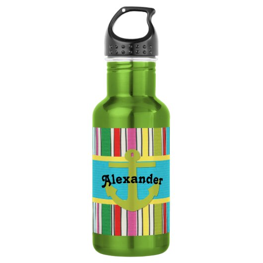 Sunny Beach Stripes Boys Waterfles (Voorkant)