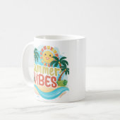 Sunny  Beach Summer Vibes Kleurrijke Mok (Voorkant links)