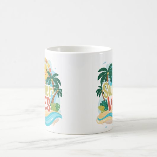 Sunny Beach Summer Vibes Kleurrijke Mok (Center)