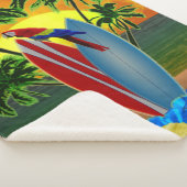 Sunny Beach Surfing Sherpa Deken (3/4)