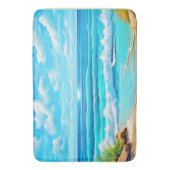 Sunny Beach Waves Design Badmat (Voorkant Verticaal)