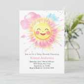 Sunny Beaming Bright Meisje Baby shower Kaart (Staand voorkant)