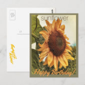 Sunny Birthday Wishes Briefkaart (Voorkant / Achterkant)