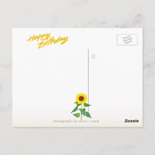 Sunny Birthday Wishes Briefkaart (Achterkant)
